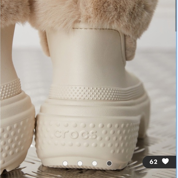 Crocs Stomp lined boots in stucco Size 8 NEW - Picture 4 of 10